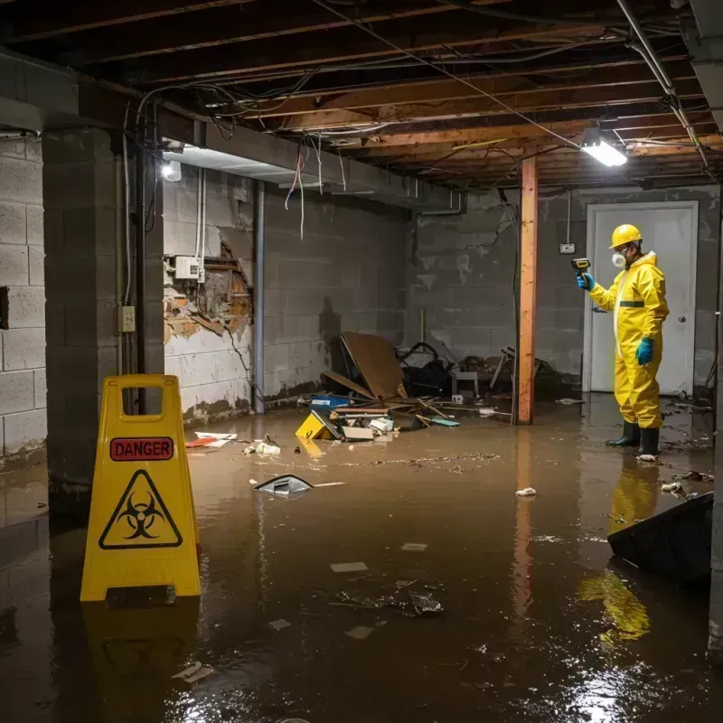 Flooded Basement Electrical Hazard in Canyon City, OR Property